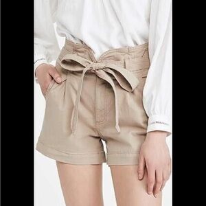 DL1961 Women's Tan Paper Bag Waist Shorts